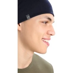 Icebreaker Pocket Omkeerbare Muts - Loden/Midnight Navy -Icebreaker icebreaker pocket hat loden midnight navy 4 1262979