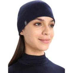 Icebreaker Pocket Omkeerbare Muts - Loden/Midnight Navy -Icebreaker icebreaker pocket hat loden midnight navy 6 1262981