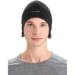 Icebreaker Quantum Beanie - Zwart -Icebreaker icebreaker quantum beanie black 3 1487874