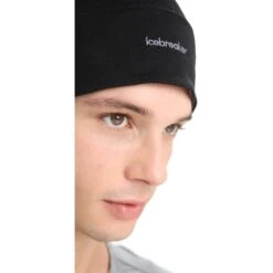 Icebreaker Quantum Beanie - Zwart -Icebreaker icebreaker quantum beanie black 6 1487877