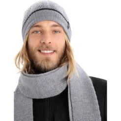 Icebreaker Waypoint Beanie - Gritstone Hthr/Black -Icebreaker icebreaker waypoint beanie gritstone hthr black 2 1266540