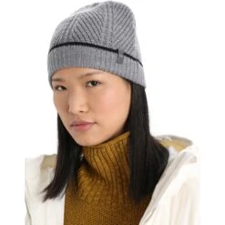 Icebreaker Waypoint Beanie - Gritstone Hthr/Black -Icebreaker icebreaker waypoint beanie gritstone hthr black 4 1266542