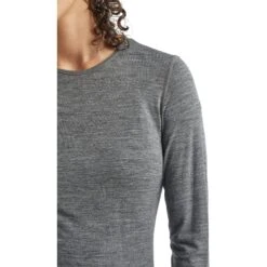 Icebreaker 200 Oasis Crewe Shirt Met Lange Mouwen Dames - Gritstone HTHR -Icebreaker icebreaker womens 200 oasis crewe long sleeve shirt gritstone hthr 6 1459215