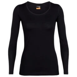 Icebreaker 200 Oasis Scoop Shirt Met Lange Mouwen Dames - Zwart -Icebreaker icebreaker womens 200 oasis scoop ls black 1 840034