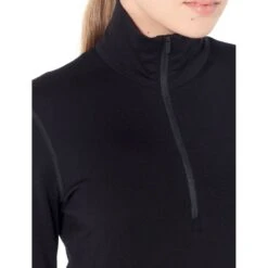 Icebreaker 260 Tech Half Zip Shirt Met Lange Mouwen Dames - Zwart -Icebreaker icebreaker womens 260 tech half zip long sleeve shirt black 5 904501