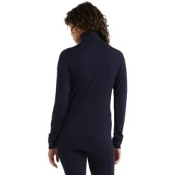 Icebreaker 260 Tech Half Zip Shirt Met Lange Mouwen Dames - Midnight Navy -Icebreaker icebreaker womens 260 tech half zip long sleeve shirt midnight navy 4 1039864