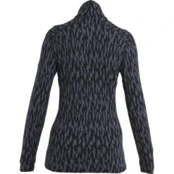 Icebreaker 260 Vertex Half Zip Glacial Flow Shirt Met Lange Mouwen Dames - Graphite/Zwart/Jet HTHR -Icebreaker icebreaker womens 260 vertex half zip glacial flow long sleeve graphite black jet hthr 2 1488931