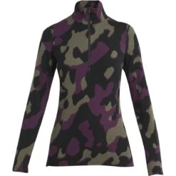 Icebreaker 260 Vertex Half Zip Natural Shades Shirt Met Lange Mouwen Dames - Zwart/Loden/Nightshade/Jet HTHR -Icebreaker icebreaker womens 260 vertex half zip natural shades long sleeve black loden nightshade jet hthr 1 1488950