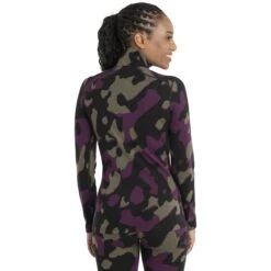 Icebreaker 260 Vertex Half Zip Natural Shades Shirt Met Lange Mouwen Dames - Zwart/Loden/Nightshade/Jet HTHR -Icebreaker icebreaker womens 260 vertex half zip natural shades long sleeve black loden nightshade jet hthr 2 1536351