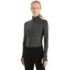 Icebreaker 260 ZoneKnit™ Half Zip Shirt Met Lange Mouwen Dames - Jet Hthr/Black/Metro Hthr -Icebreaker icebreaker womens 260 zoneknit long sleeve half zip jet hthr black metro hthr 2 1271636