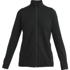 Icebreaker 560 Realfleece™ Elemental II Fleece Jas Dames - Zwart -Icebreaker icebreaker womens 560 realfleece elemental ii long sleeve zip black 1 1488953