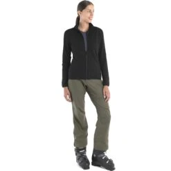 Icebreaker 560 Realfleece™ Elemental II Fleece Jas Dames - Zwart -Icebreaker icebreaker womens 560 realfleece elemental ii long sleeve zip black 3 1555417