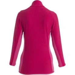 Icebreaker Descender Fleece Jas Dames - Electron Pink/Tempo -Icebreaker icebreaker womens descender long sleeve zip electron pink tempo 2 1487886