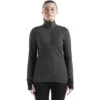 Icebreaker Descender Fleece Jas Dames - Jet Hthr/Black