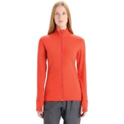 Icebreaker Descender Fleece Jas Dames - Vibrant Earth