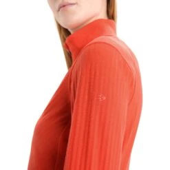 Icebreaker Descender Fleece Jas Dames - Vibrant Earth -Icebreaker icebreaker womens descender long sleeve zip vibrant earth 7 1381208