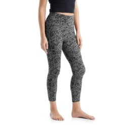 Icebreaker Fastray Forest Shadow High Rise Tight Dames - Metro Heather/AOP
