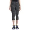 Icebreaker Fastray Topo Lines High Rise 3/4 Tight Dames - Zwart/Snow/AOP