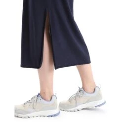 Icebreaker Granary Jurk Dames - Midnight Navy -Icebreaker icebreaker womens granary tee dress midnight navy 7 1381256