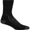 Icebreaker Hike+ Light Crew Sokken Dames - Zwart/Monsoon/Mink -Icebreaker icebreaker womens hike plus light crew socks black monsoon mink 1 1041067