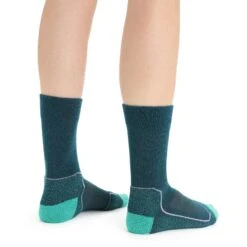 Icebreaker Hike+ Light Crew Sokken Dames - Green Glory/Fresh -Icebreaker icebreaker womens hike plus light crew socks green glory fresh 3 1381325