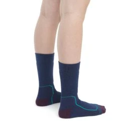 Icebreaker Hike+ Medium Crew Sokken Dames - Royal Navy/Nightshade/Flux Green -Icebreaker icebreaker womens hike plus medium crew socks royal navy nightshade flux green model 2 1498746