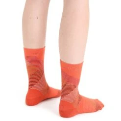 Icebreaker Lifestyle Fine Gauge Crew Dashes Sokken Dames - Vibrant Earth/Go Berry -Icebreaker icebreaker womens lifestyle fine gauge crew dashes socks vibrant earth go berry 3 1381425