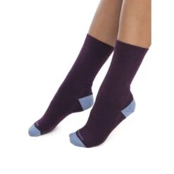 Icebreaker Lifestyle Fine Gauge Crew Sokken Dames - Nightshade/Kyanite -Icebreaker icebreaker womens lifestyle fine gauge crew socks nightshade kyanite 2 1555029