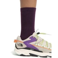 Icebreaker Lifestyle Light Crew Sokken Dames - Nightshade/Flux Green -Icebreaker icebreaker womens lifestyle light crew socks nightshade flux green 3 1552194