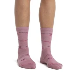 Icebreaker Lifestyle Ultralight Crew Backcountry Ski Sokken Dames - Crystal/Nightshade/Tempo/Electron Pink -Icebreaker icebreaker womens lifestyle ultralight crew backcountry ski socks crystal nightshade tempo electron pink 1 1537979