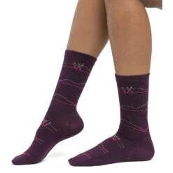 Icebreaker Lifestyle Ultralight Crew Backcountry Ski Sokken Dames - Nightshade/Loden/Snow/Tempo -Icebreaker icebreaker womens lifestyle ultralight crew backcountry ski socks nightshade loden snow tempo 1 1537981