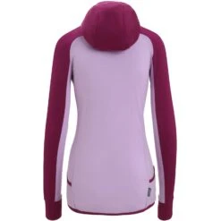 Icebreaker Quantum ZoneKnit™ Jas Met Capuchon Dames - Go Berry/Purple Gaze -Icebreaker icebreaker womens merino quantum zoneknit long sleeve zip hoodie go berry purple gaze 2 1384484