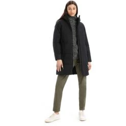 Icebreaker MerinoLoft™ Collingwood Mantel Met Capuchon Dames - Zwart -Icebreaker icebreaker womens merinoloft collingwood ii 3q hooded jacket black 11 1270191