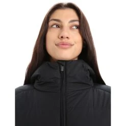 Icebreaker MerinoLoft™ Collingwood Mantel Met Capuchon Dames - Zwart -Icebreaker icebreaker womens merinoloft collingwood ii 3q hooded jacket black 4 1270184