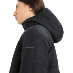 Icebreaker MerinoLoft™ Collingwood Mantel Met Capuchon Dames - Zwart -Icebreaker icebreaker womens merinoloft collingwood ii 3q hooded jacket black 7 1270187