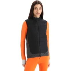 Icebreaker MerinoLoft™ Vest Dames - Zwart/Jet Hthr