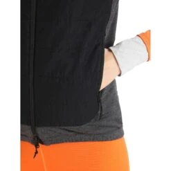 Icebreaker MerinoLoft™ Vest Dames - Zwart/Jet Hthr -Icebreaker icebreaker womens merinoloft vest black jet hthr 6 1270175