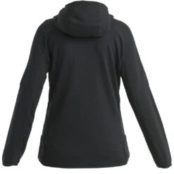 Icebreaker Quantum Hybrid Jas Met Capuchon Dames - Zwart -Icebreaker icebreaker womens quantum hybrid long sleeve zip hoodie black 2 1488239