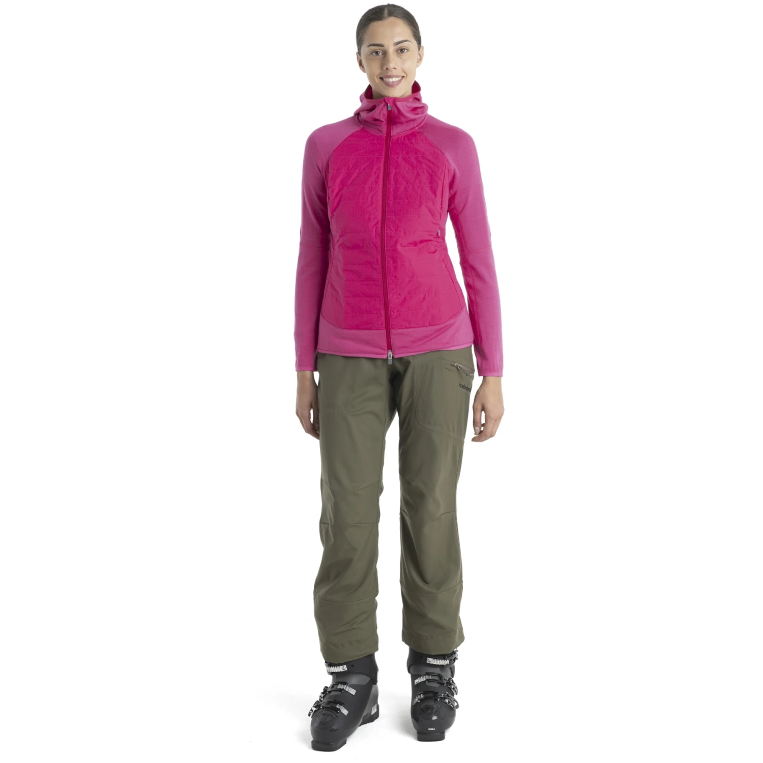 Icebreaker Quantum Hybrid Jas Met Capuchon Dames - Electron Pink/Tempo 7 Icebreaker Quantum Hybrid Jas Met Capuchon Dames - Electron Pink/Tempo - Afbeelding 5