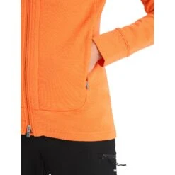 Icebreaker Quantum III Mid Layer Jas Met Capuchon Dames - Flash/Cherry -Icebreaker icebreaker womens quantum iii long sleeve zip hood midlayer flash cherry 7 1270287