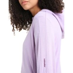 Icebreaker Quantum III Mid Layer Jas Met Capuchon Dames - Purple Gaze/Go Berry -Icebreaker icebreaker womens quantum iii long sleeve zip hood midlayer purple gaze go berry 7 1381775