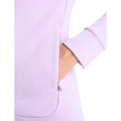 Icebreaker Quantum III Mid Layer Jas Met Capuchon Dames - Purple Gaze/Go Berry -Icebreaker icebreaker womens quantum iii long sleeve zip hood midlayer purple gaze go berry 8 1381776