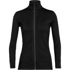 Icebreaker Quantum III Mid Layer Jas Dames - Zwart 12 Icebreaker Quantum III Mid Layer Jas Dames - Zwart -Icebreaker icebreaker womens quantum iii long sleeve zip midlayer black 1 1147584