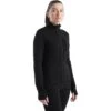 Icebreaker Quantum III Mid Layer Jas Dames - Zwart -Icebreaker icebreaker womens quantum iii long sleeve zip midlayer black 2 1147585