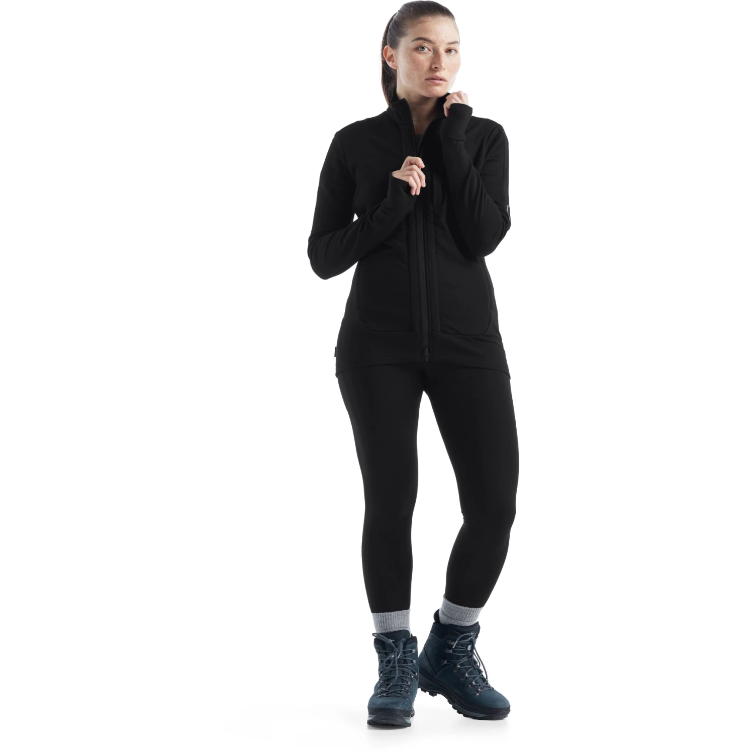 Icebreaker Quantum III Mid Layer Jas Dames - Zwart 6 Icebreaker Quantum III Mid Layer Jas Dames - Zwart - Afbeelding 4