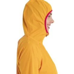 Icebreaker Shell+™ Cotton Windbreaker Dames - Solar/Earth/Electron Pink -Icebreaker icebreaker womens shell plus cotton windbreaker solar earth electron pink 5 1555118