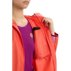 Icebreaker Shell+™ Cotton Windbreaker Dames - Vibrant Earth/Purple Gaze -Icebreaker icebreaker womens shell plus cotton windbreaker vibrant earth purple gaze 7 1555145