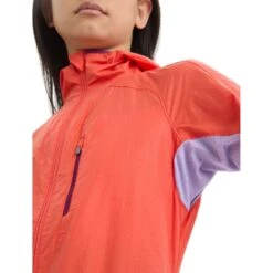 Icebreaker Shell+™ Cotton Windbreaker Dames - Vibrant Earth/Purple Gaze -Icebreaker icebreaker womens shell plus cotton windbreaker vibrant earth purple gaze 8 1555146