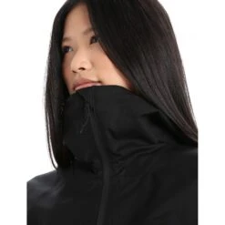 Icebreaker Shell+™ Jas Met Capuchon Dames - Zwart -Icebreaker icebreaker womens shell plus hooded jacket black 4 1270840