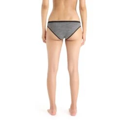 Icebreaker Siren Bikini Slip Dames - Gritstone Heather/Black -Icebreaker icebreaker womens siren bikini gritstone heather black 2 1554518